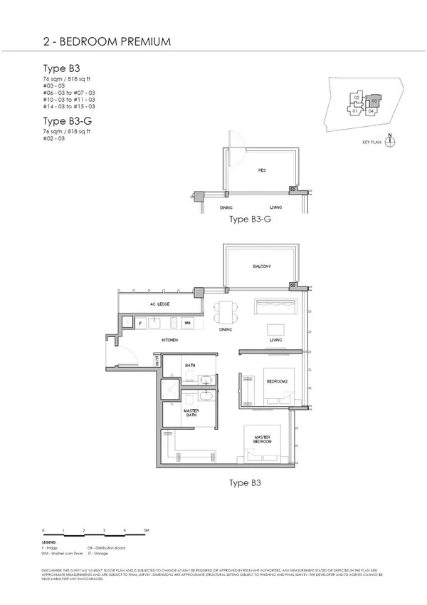 Grange 1866 — floor plan B3-G, 2 Bedroom Premium, D10