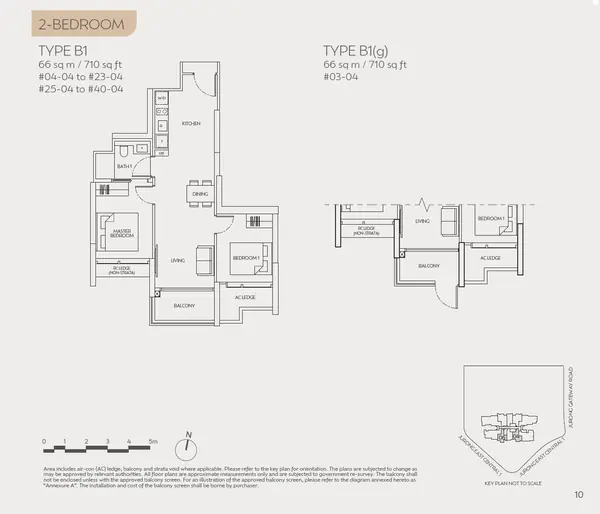 J'Den — floor plan B1, 2 Bedroom, D22