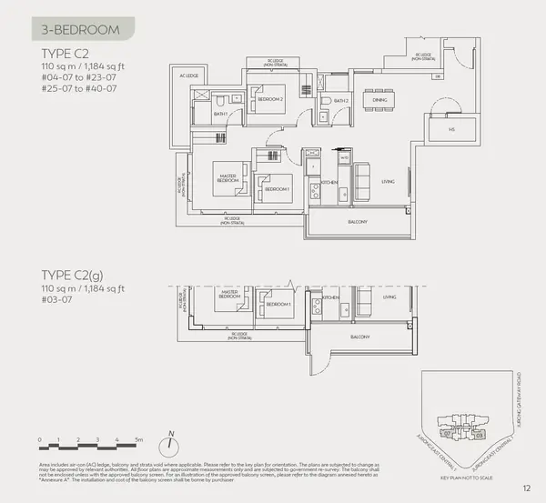 J'Den — floor plan C2, 3 Bedroom, D22