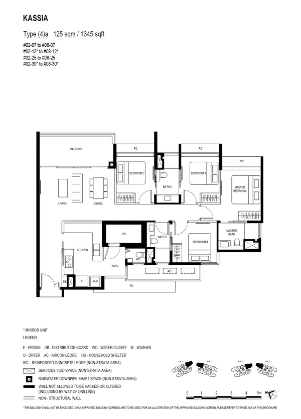 Kassia — floor plan (4)a, 4 Bedroom, D17