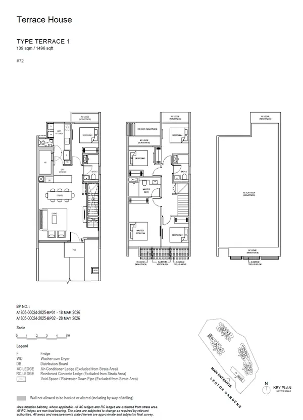 Lentor Gardens Residences — floor plan TERRACE 1, Strata Terrace House, D26
