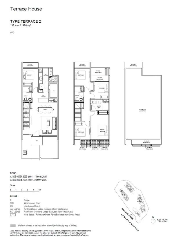 Lentor Gardens Residences — floor plan TERRACE 2, Strata Terrace House, D26