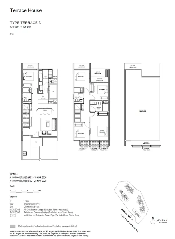 Lentor Gardens Residences — floor plan TERRACE 3, Strata Terrace House, D26