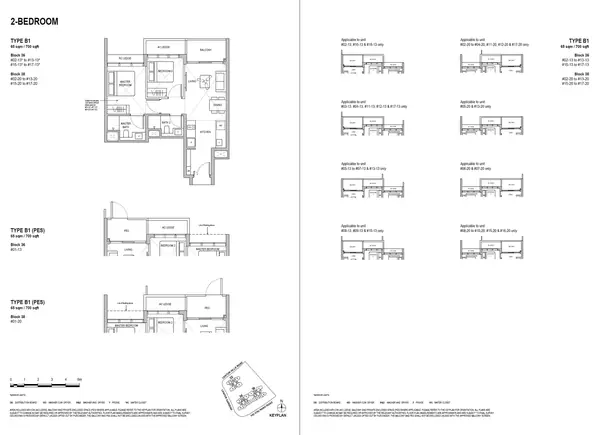 Lentoria — floor plan B1(PES), 2 Bedroom, D26