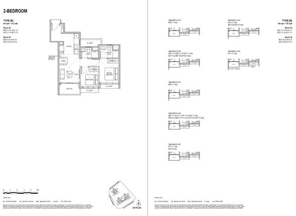 Lentoria — floor plan B3, 2 Bedroom, D26