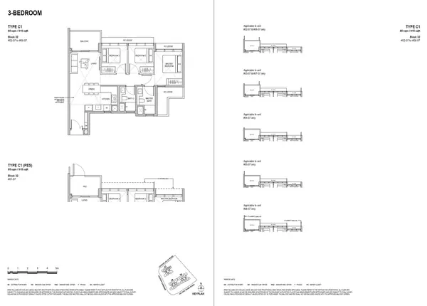 Lentoria — floor plan C1, 3 Bedroom, D26