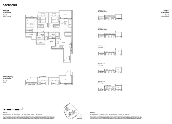 Lentoria — floor plan C4, 3 Bedroom, D26
