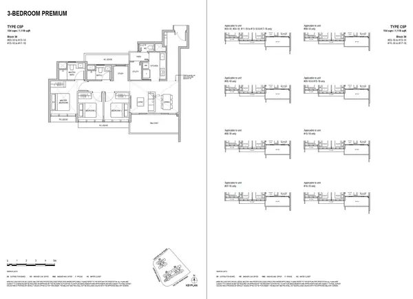 Lentoria — floor plan C5P, 3 Bedroom Premium, D26