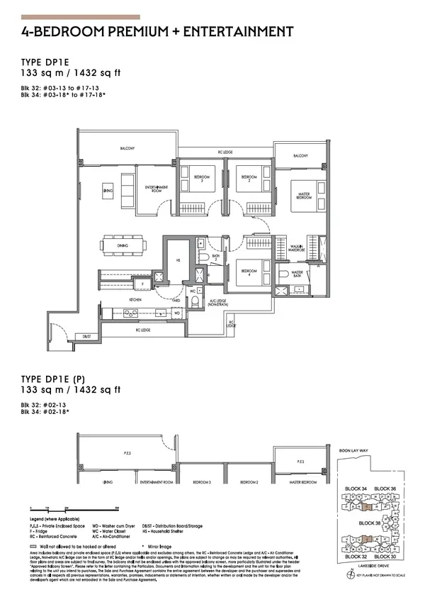 Lucerne Grand — floor plan DP1E, 4 Bedroom Premium + Entertainment, D22