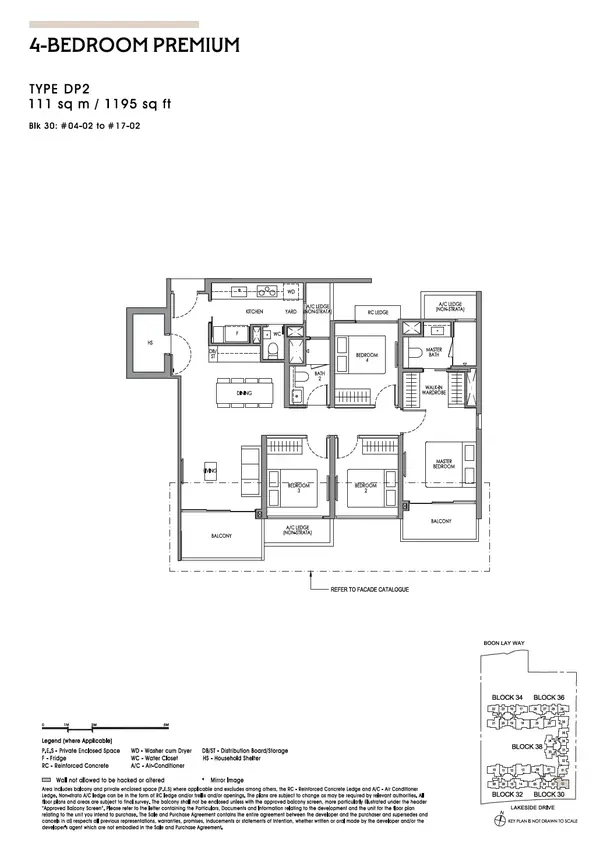 Lucerne Grand — floor plan DP2, 4 Bedroom Premium, D22