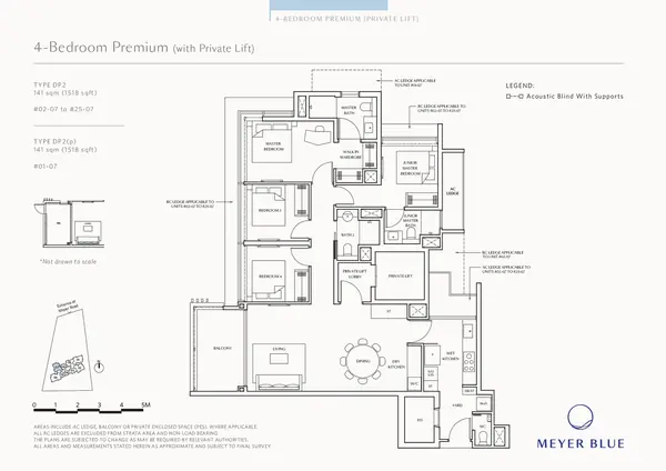 Meyer Blue — floor plan DP2, 4 Bedroom Premium (w Private Lift), D15
