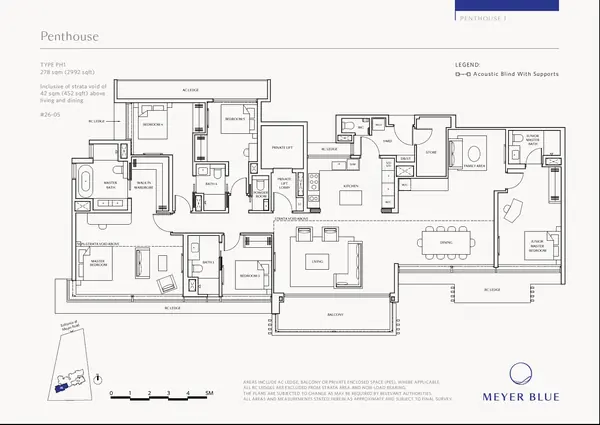 Meyer Blue — floor plan PH1, Penthouse, D15