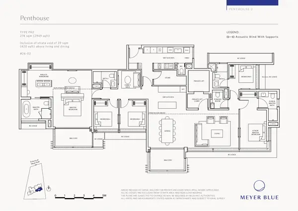 Meyer Blue — floor plan PH2, Penthouse, D15