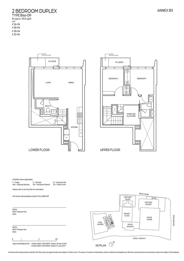 Midtown Bay — floor plan B6a-DP, 2 Bedroom Duplex, D07