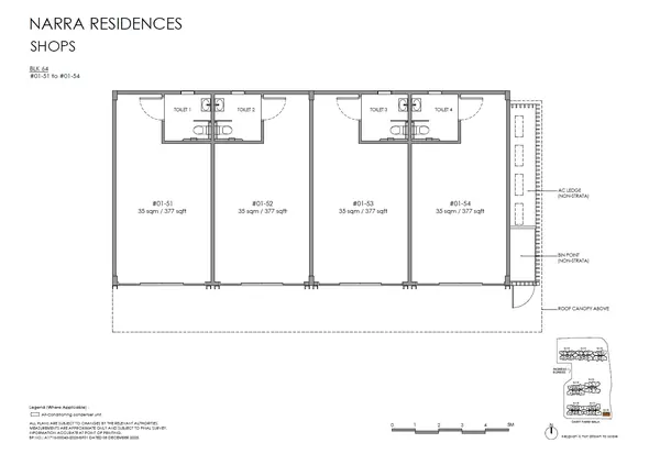 Narra Residences — floor plan SH01, Shop, D23