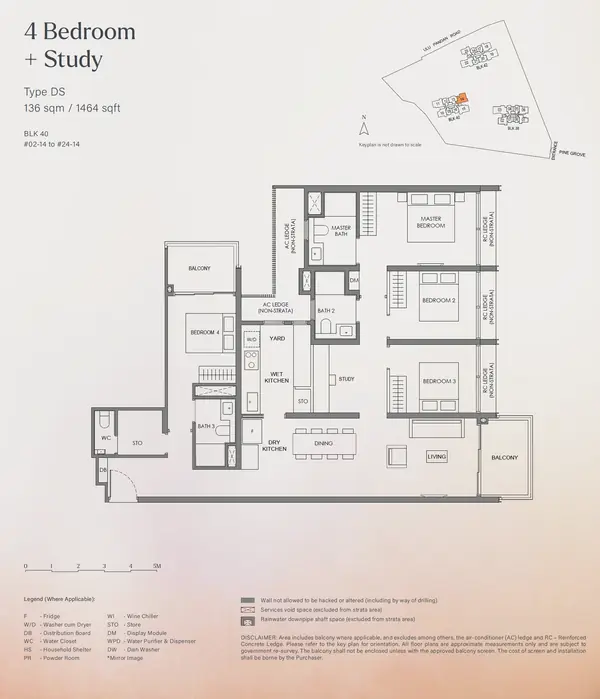 Nava Grove — floor plan DS, 4 Bedroom + Study, D21