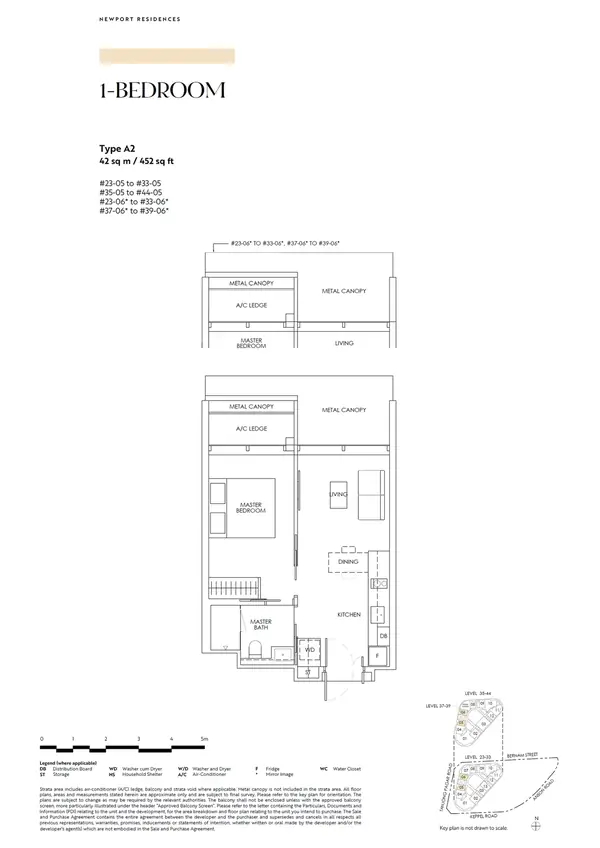 Newport Residences — floor plan A2, 1 Bedroom, D02