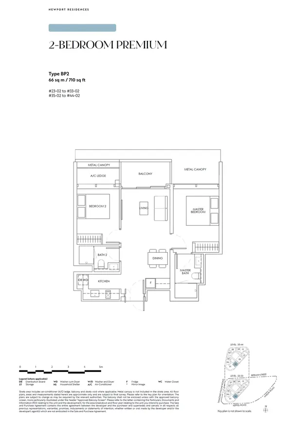 Newport Residences — floor plan BP2, 2 Bedroom Premium, D02