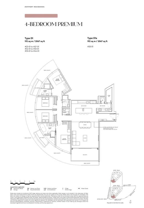 Newport Residences — floor plan D1, 4 Bedroom Premium, D02