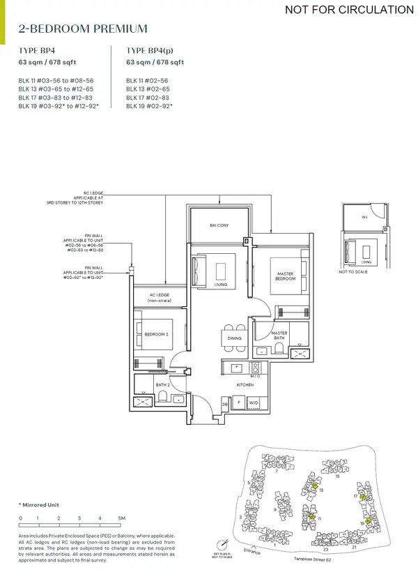 Parktown Residence — floor plan BP4, 2 Bedroom Premium, D18