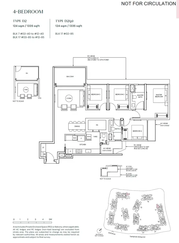 Parktown Residence — floor plan D2, 4 Bedroom, D18