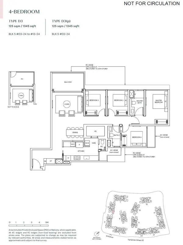 Parktown Residence — floor plan D3, 4 Bedroom, D18