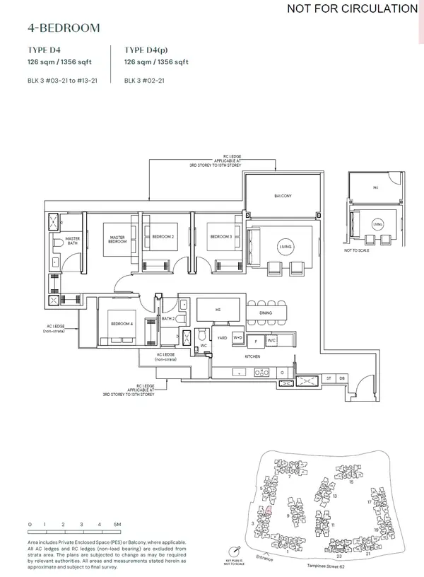 Parktown Residence — floor plan D4, 4 Bedroom, D18