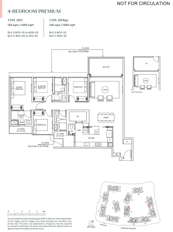Parktown Residence — floor plan DP1, 4 Bedroom Premium, D18