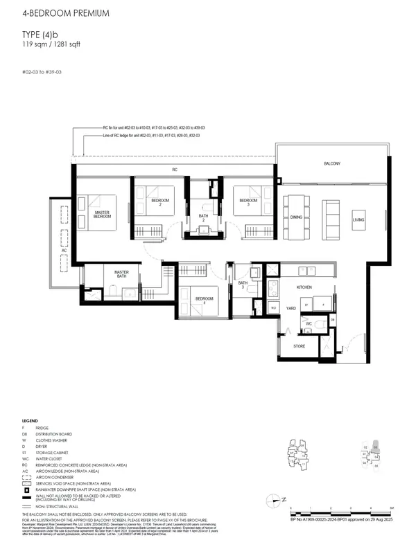 Penrith — floor plan (4)b, 4 Bedroom Premium, D03