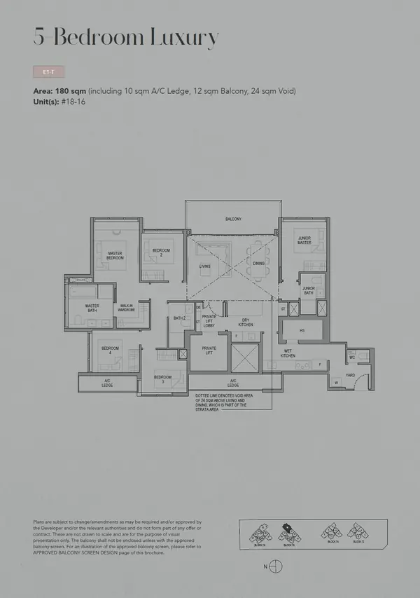 Sora — floor plan E1-T, 5 Bedroom Luxury, D22