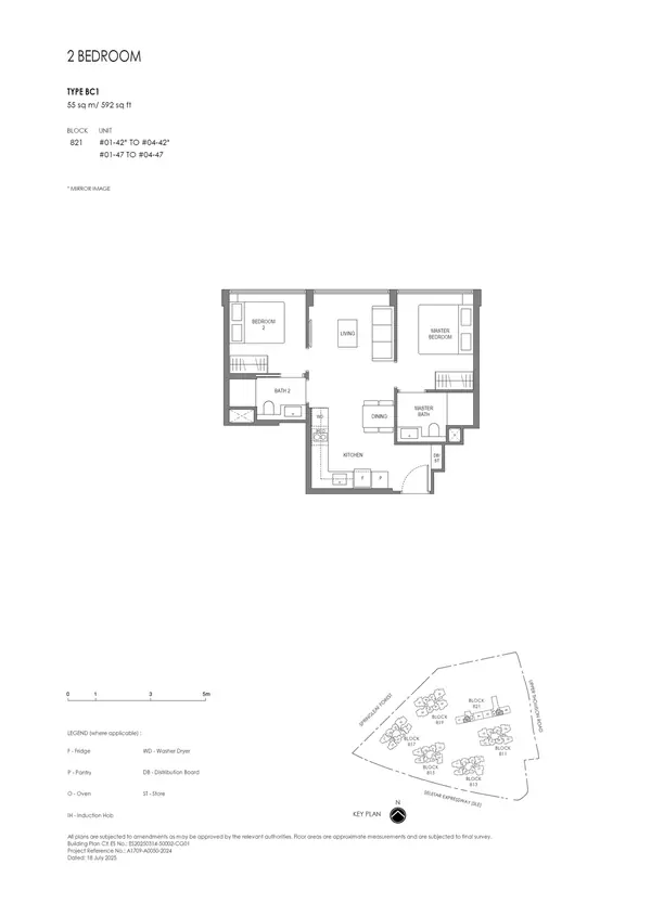Springleaf Residence — floor plan BC1, 2 Bedroom@Conserved Building, D26