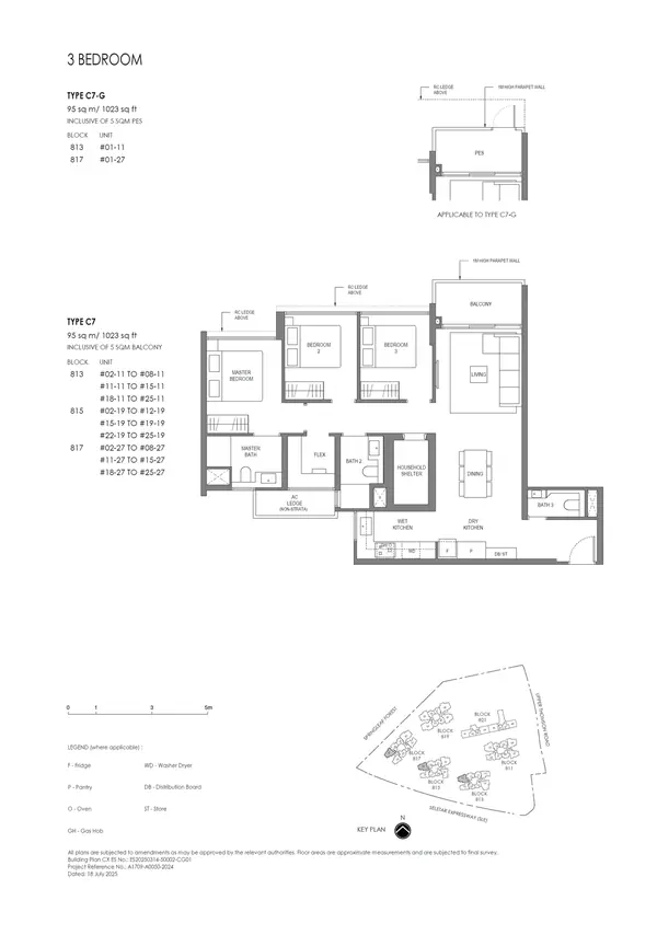 Springleaf Residence — floor plan C7-G, 3 Bedroom (Plus), D26
