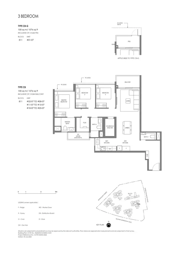Springleaf Residence — floor plan C8, 3 Bedroom (Plus), D26