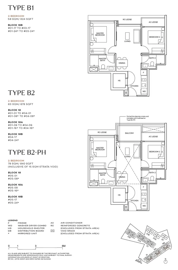 Terra Hill — floor plan B1, 2 Bedroom, D05