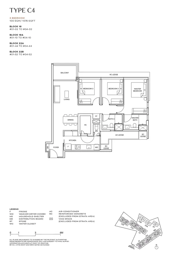 Terra Hill — floor plan C4, 3 Bedroom, D05