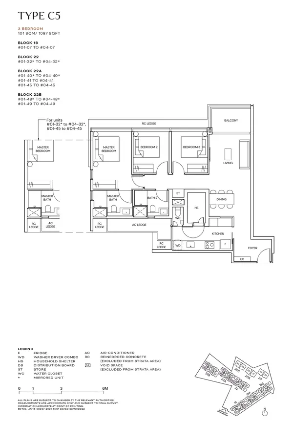 Terra Hill — floor plan C5, 3 Bedroom, D05