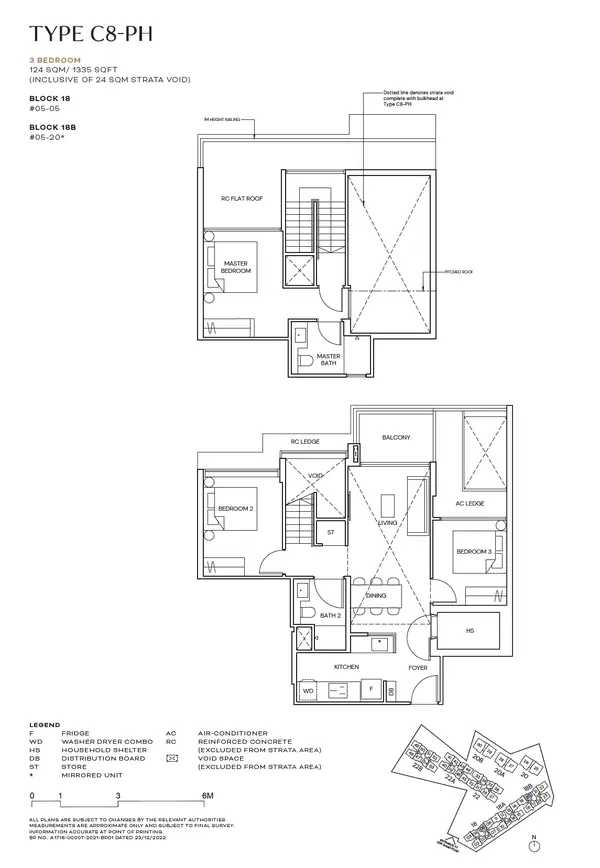 Terra Hill — floor plan C8-PH, 3 Bedroom, D05