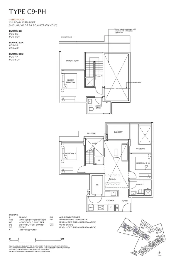Terra Hill — floor plan C9-PH, 3 Bedroom, D05
