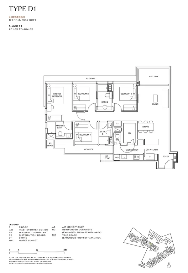 Terra Hill — floor plan D1, 4 Bedroom, D05