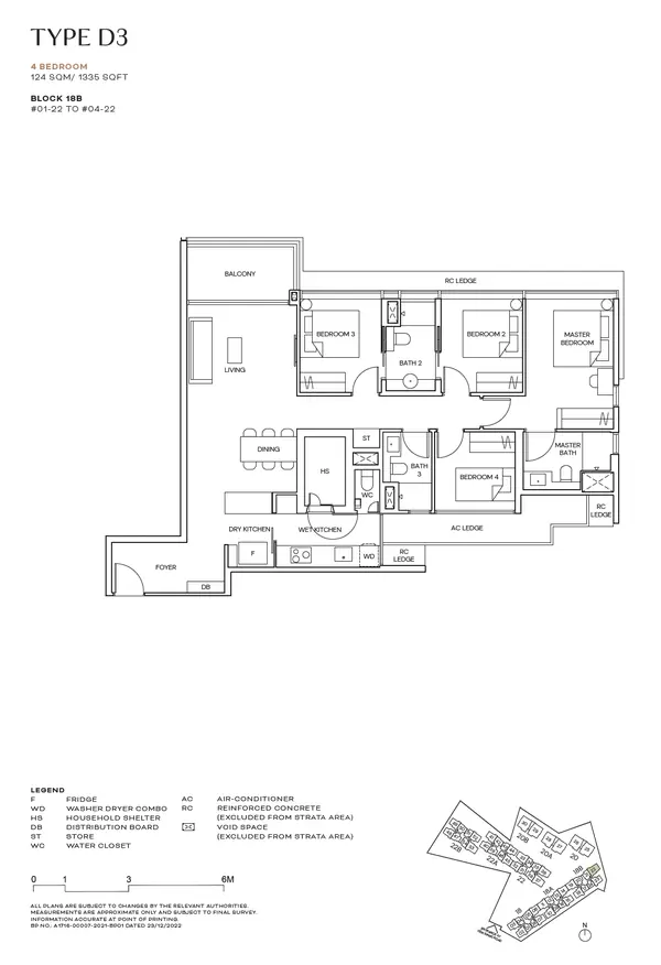 Terra Hill — floor plan D3, 4 Bedroom, D05