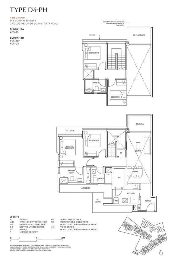 Terra Hill — floor plan D4-PH, 4 Bedroom, D05