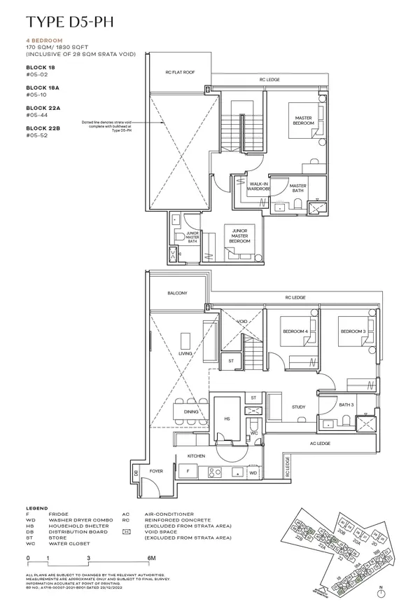 Terra Hill — floor plan D5-PH, 4 Bedroom, D05