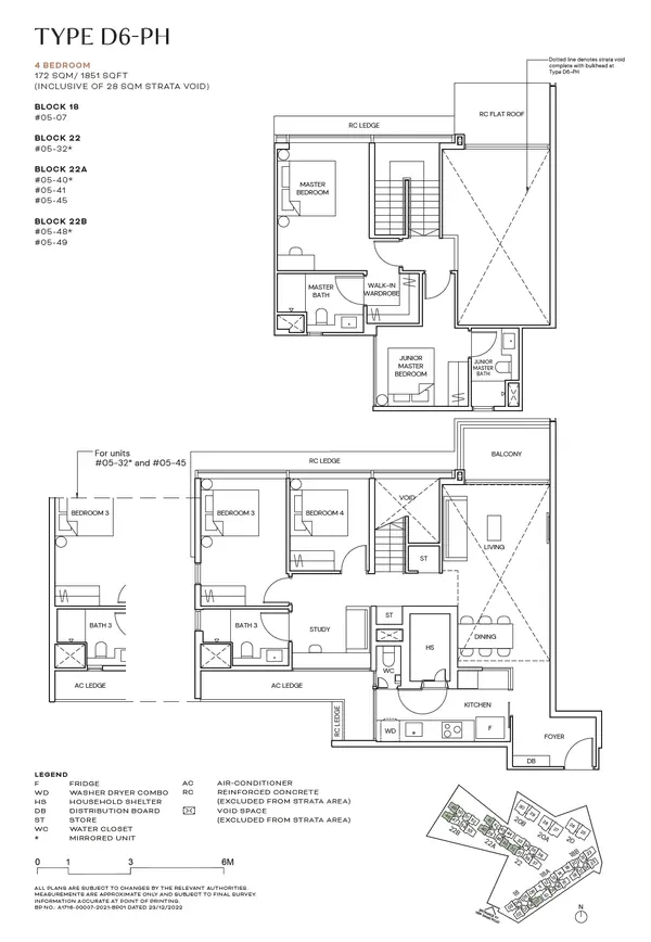 Terra Hill — floor plan D6-PH, 4 Bedroom, D05