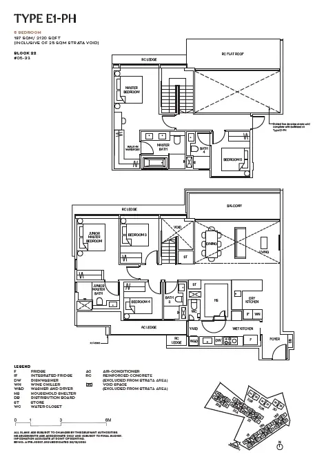 Terra Hill — floor plan E1-PH, 5 Bedroom, D05