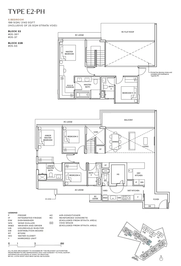 Terra Hill — floor plan E2-PH, 5 Bedroom, D05