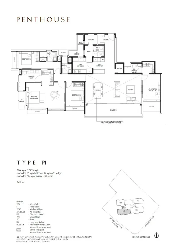 The Arcady At Boon Keng — floor plan P1, Penthouse, D12