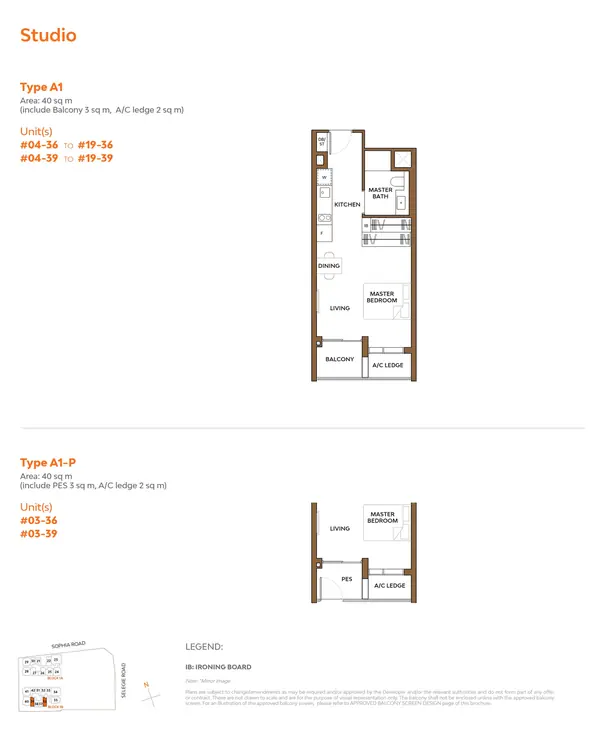 The Collective At One Sophia — floor plan A1-P, Studio, D09