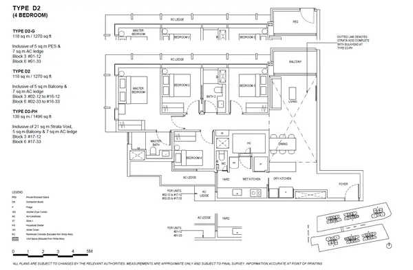 The Continuum — floor plan D2, 4 Bedroom, D15