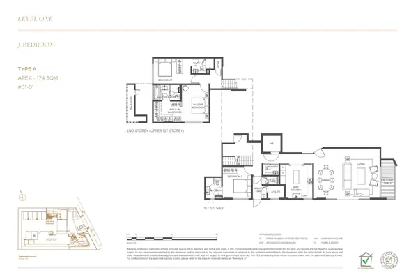 The Giverny Residences — floor plan A, 3 Bedroom, D10