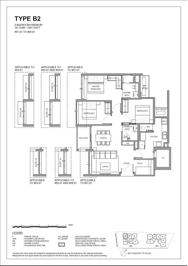 The Hillshore — floor plan B2, 3 Bedroom Premium, D05